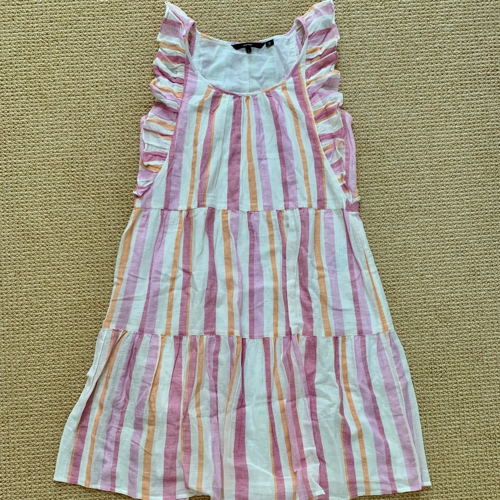pink and orange sleeveless summer dress